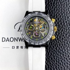 미러급 로렉스남성용 하이엔드 데이토나 카본 베젤 40mm 크로노그래프 오토매틱 Cal.4130 무브먼트 스켈레톤 다이얼 rol5664 Ⅳ