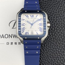 미러급 까르띠에 남성용 산토스 드 까르띠에 워치 WSSA0047 라지 39.8mm 오토매틱 9015 무브먼트 실버 다이얼 car69399 Ⅳ