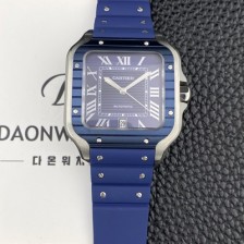 미러급 까르띠에 남성용 산토스 드 까르띠에 워치 WSSA0048 라지 39.8mm 오토매틱 9015 무브먼트 블루 다이얼 car69400 Ⅳ