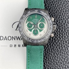 미러급 로렉스남성용 데이토나 DIW 포지드카본 커스텀 40미리 크로노그래프 오토매틱 Cal.4130 무브먼트 그린 다이얼 rol5650 Ⅳ