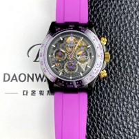 미러급 로렉스남성용 하이엔드 데이토나 세라믹 베젤 40mm 크로노그래프 오토매틱 Cal.4130 무브먼트 스켈레톤 다이얼 rol5661 Ⅳ