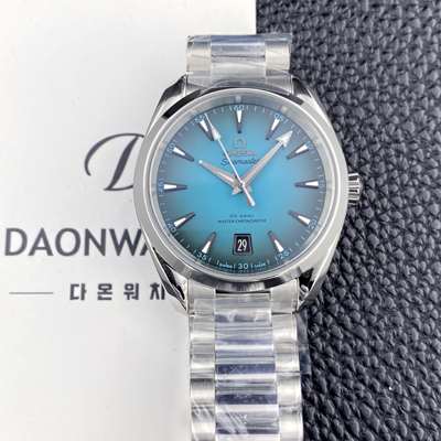 미러급 오메가 남성용 씨마스터 220.10.38.20.03.005 아쿠아 테라 150M 마스터 38mm 크로노미터 오토매틱 Cal.8800타입 터쿼이즈 다이얼 omg0268 Ⅳ